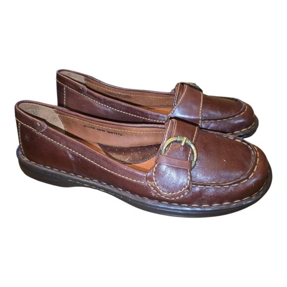 NWOT - BORN Mindy Brown Leather Slip On Loafers sz 8.5 - Picture 4 of 9
